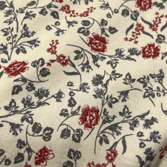 WAYF Mini Floral Tiered Maxi Dress Cream Red, M - Picture 4 of 11